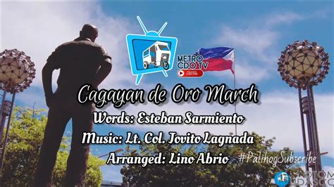 cagayan de oro march lyrics|Cagayan de Oro March with Lyrics .